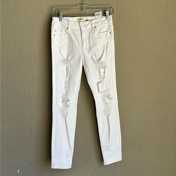 Garage white distressed high rise ankle length jeans‎ size 5 ankle jegging - Picture 1 of 6